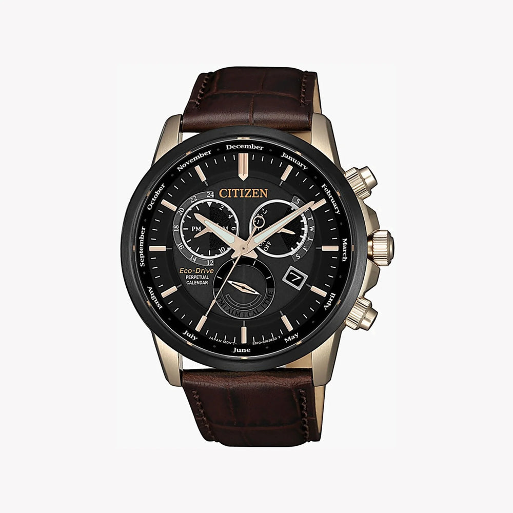 Citizen Bl8156-12e Classic Elegance - Men's Eco-Drive Watch With Luxury Gold & Brown Leather by i-watch
