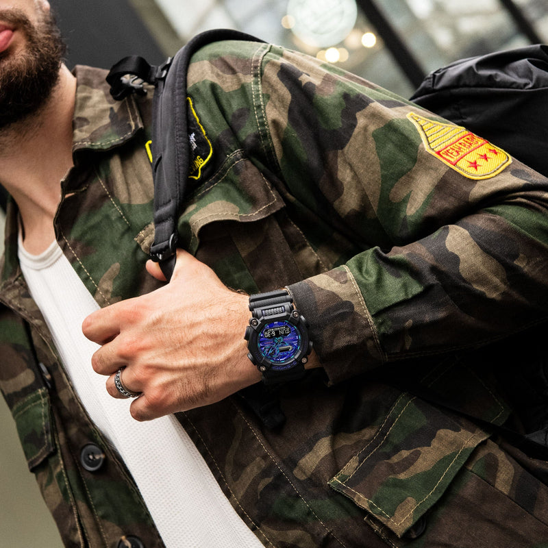 Casio G-Shock Ga-900vb-1adr - Bold Adventurer Men's Watch With Vibrant Blue Dial & Black Resin Band by i-watch