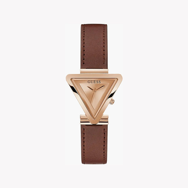 Guess Women's Rose Gold Watch, Brown Leather Band | Gw0548l2 by i-watch