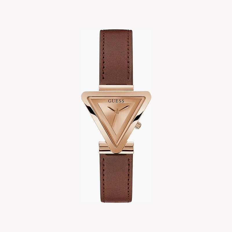Guess Women's Rose Gold Watch, Brown Leather Band | Gw0548l2 by i-watch