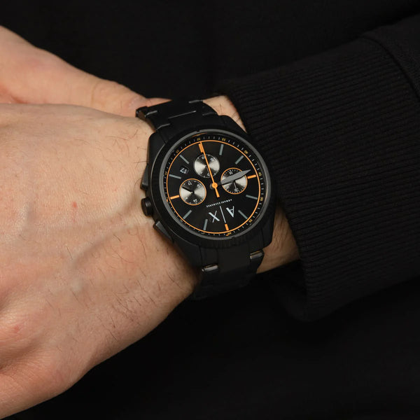 Armani Exchange Men's Black Stainless Steel Watch, Black Dial | Ax2852
