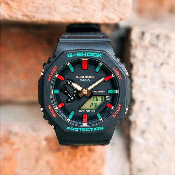 Casio G-Shock Ga-2100th-1adr Oak - Adventure Awaits Black Resin Men's Watch by i-watch