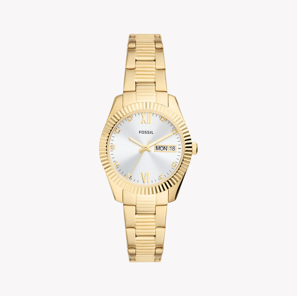 FOSSIL ES5199 ELEGANCE UNLEASHED - TIMELESS GOLD & SILVER WOMEN'S WATCH
