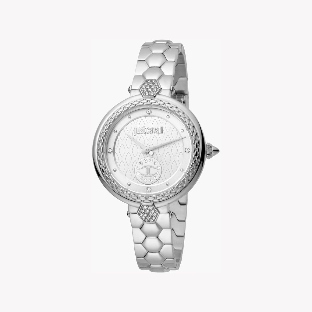 JUST CAVALLI Women's Watch with Silver Stainless Steel Case and Silver Stainless Steel Band-i-Watch-2
