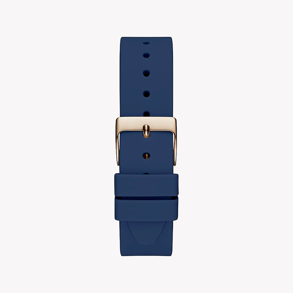 Guess Women's Gold & Blue Silicone Watch, White Dial | Gw0222l2 by i-watch