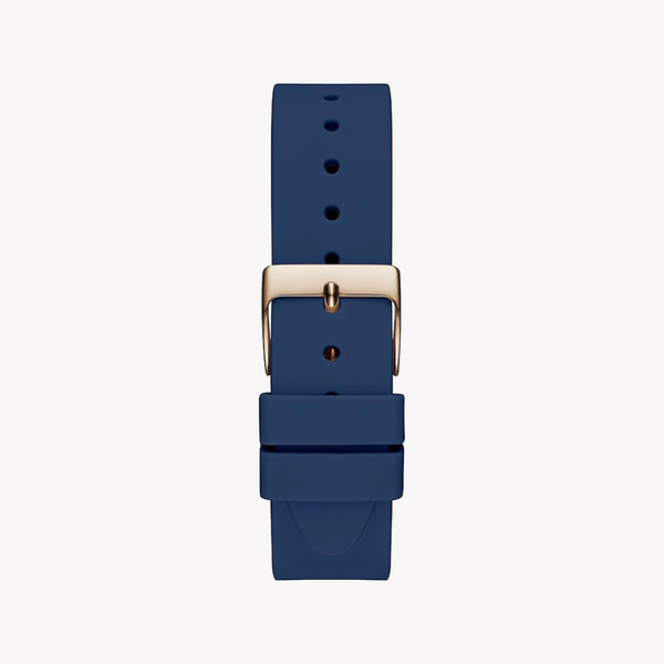 Guess Women's Gold & Blue Silicone Watch, White Dial | Gw0222l2 by i-watch