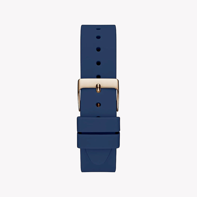 Guess Women's Gold & Blue Silicone Watch, White Dial | Gw0222l2 by i-watch