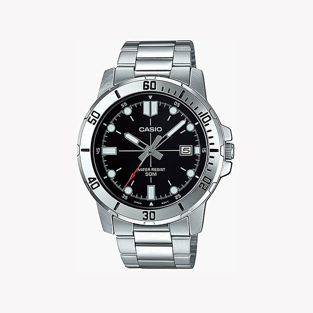 Casio Men's Stainless Steel Watch, Silver | Mtp-Vd01d-1evudf by i-watch