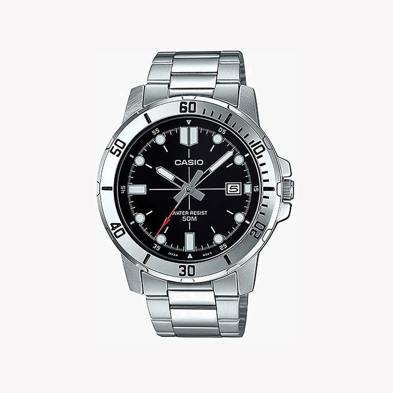 Casio Men's Stainless Steel Watch, Silver | Mtp-Vd01d-1evudf by i-watch