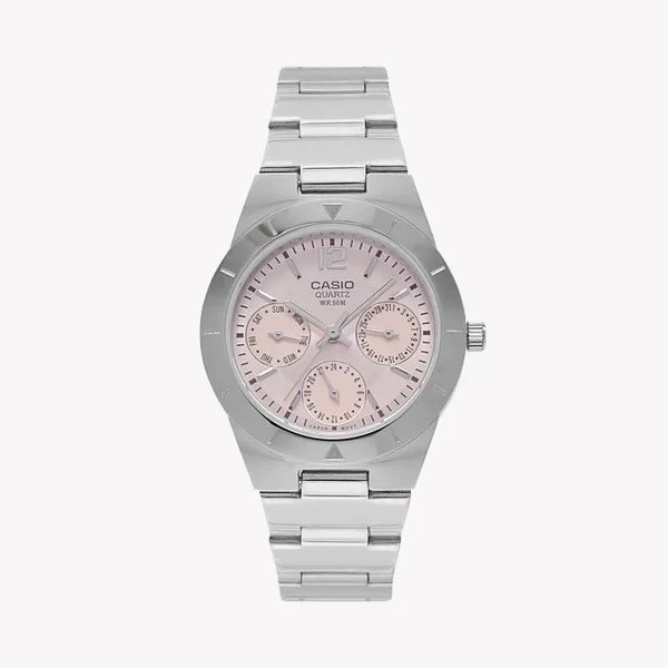 Casio Women's Stainless Steel Watch, Pink Dial | Ltp-2069d-4aveg by i-watch