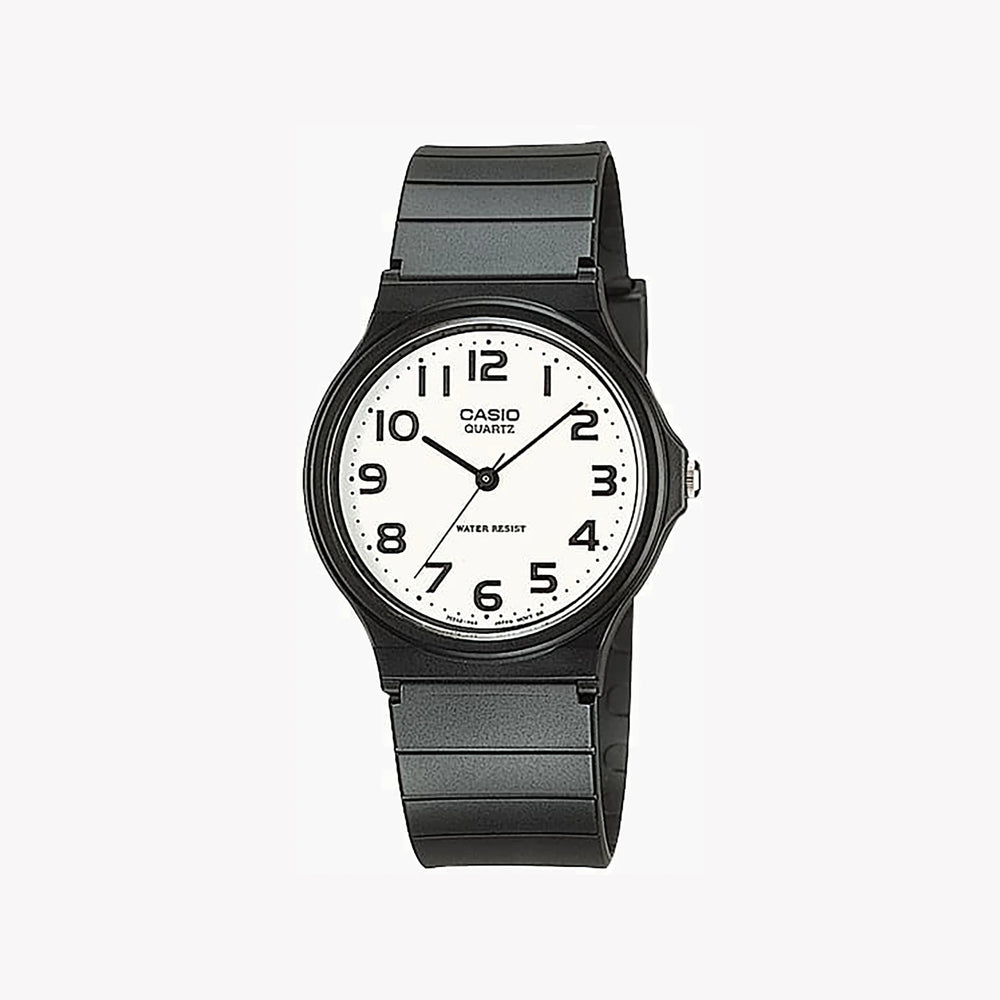 Casio Men's Black Resin Watch, White Dial | Mq-24-7b2ldf by i-watch