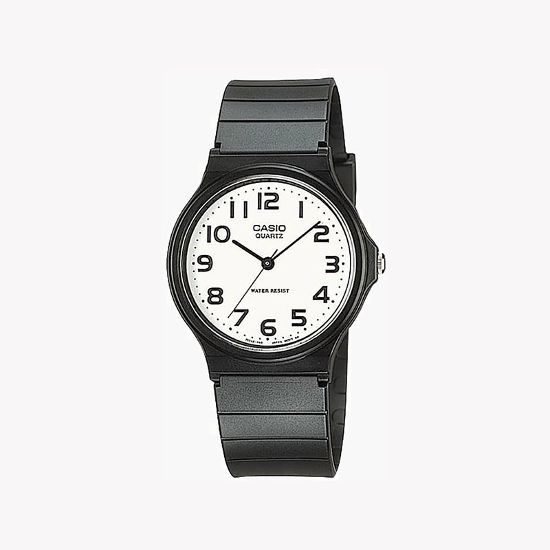 Casio Men's Black Resin Watch, White Dial | Mq-24-7b2ldf by i-watch
