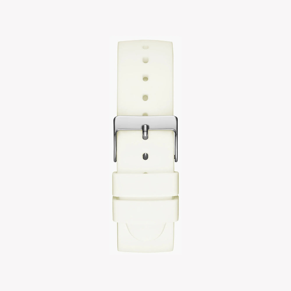 Guess Men's White Leather Watch, Stainless Steel Case | V1019m2-Na by i-watch