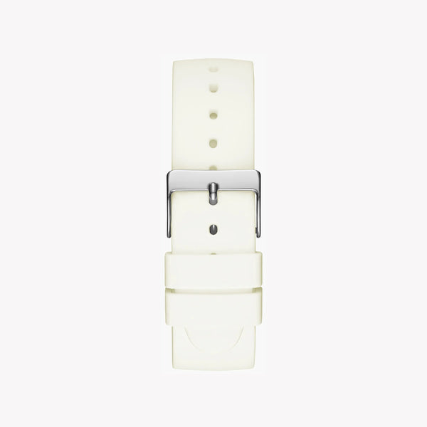 Guess Men's White Leather Watch, Stainless Steel Case | V1019m2-Na by i-watch