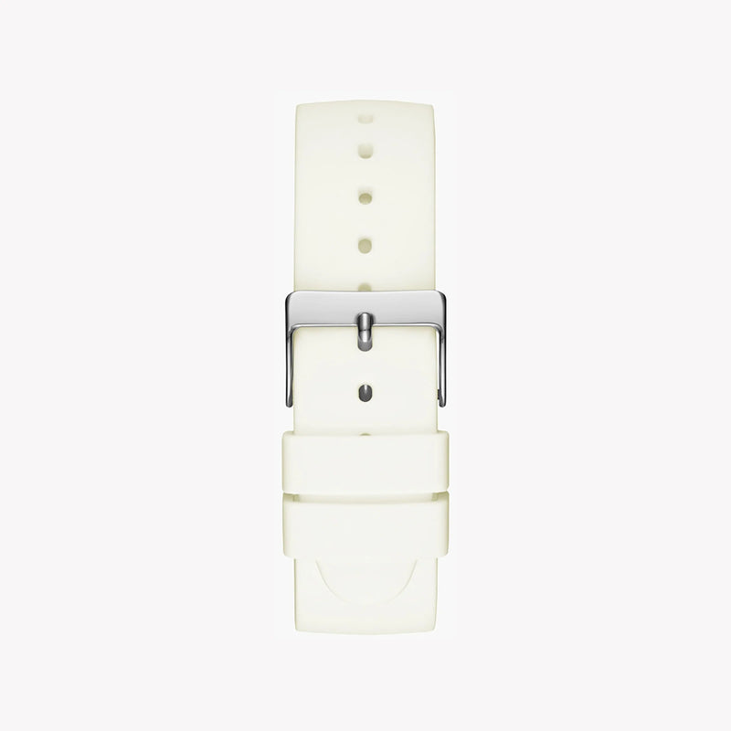 Guess Men's White Leather Watch, Stainless Steel Case | V1019m2-Na by i-watch