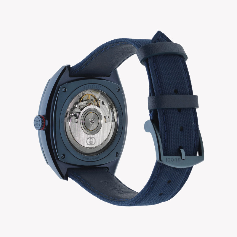 Gucci Men's Blue Stainless Steel Watch, Blue Dial | Ya142331 by i-watch