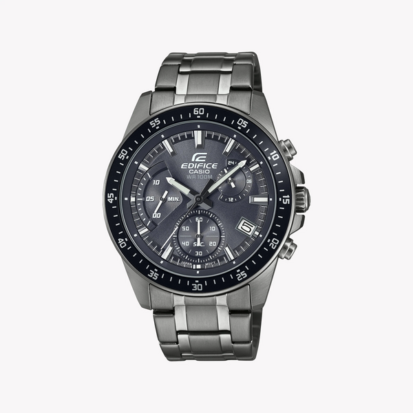 Edifice Men's Stainless Steel Ip Gun Watch, Grey Dial | Efv-540dc-1cvu by i-watch