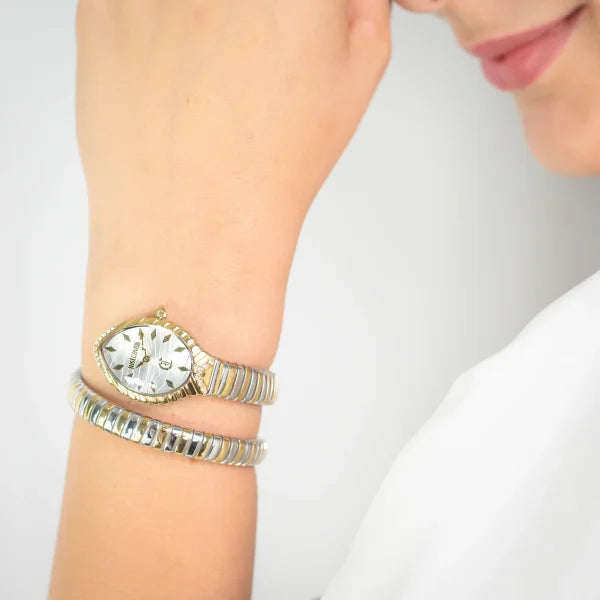 Just Cavalli Women's Two-Tone Watch, Silver Dial | Jc1l322m0055 by i-watch