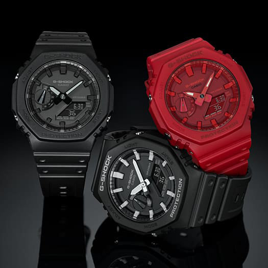 Casio Men's Black Resin Watch, Carbon Case | GA-2100-1A1ER