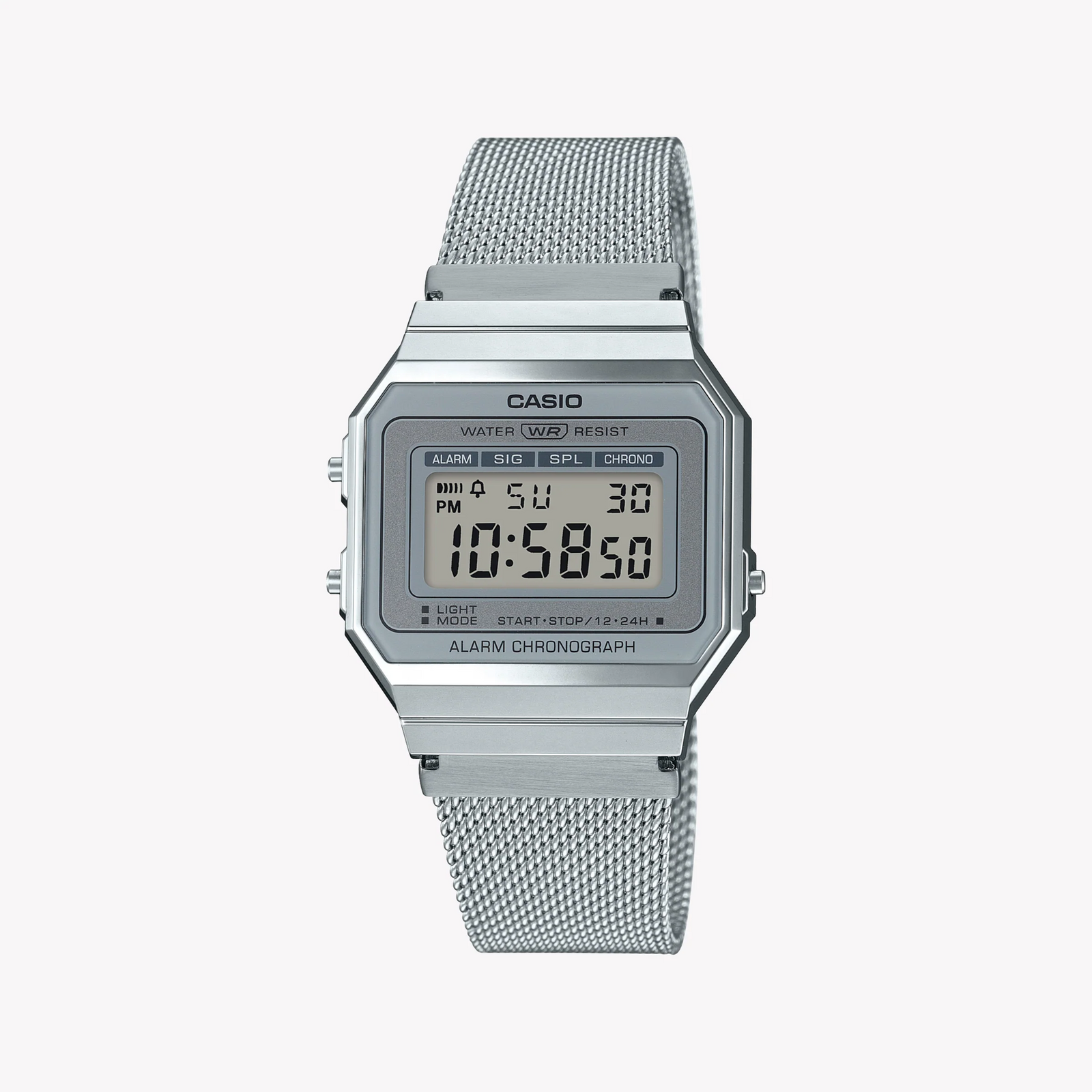 Casio Unisex Silver Resin Watch, Stainless Steel Band | A700wm-7adf by i-watch