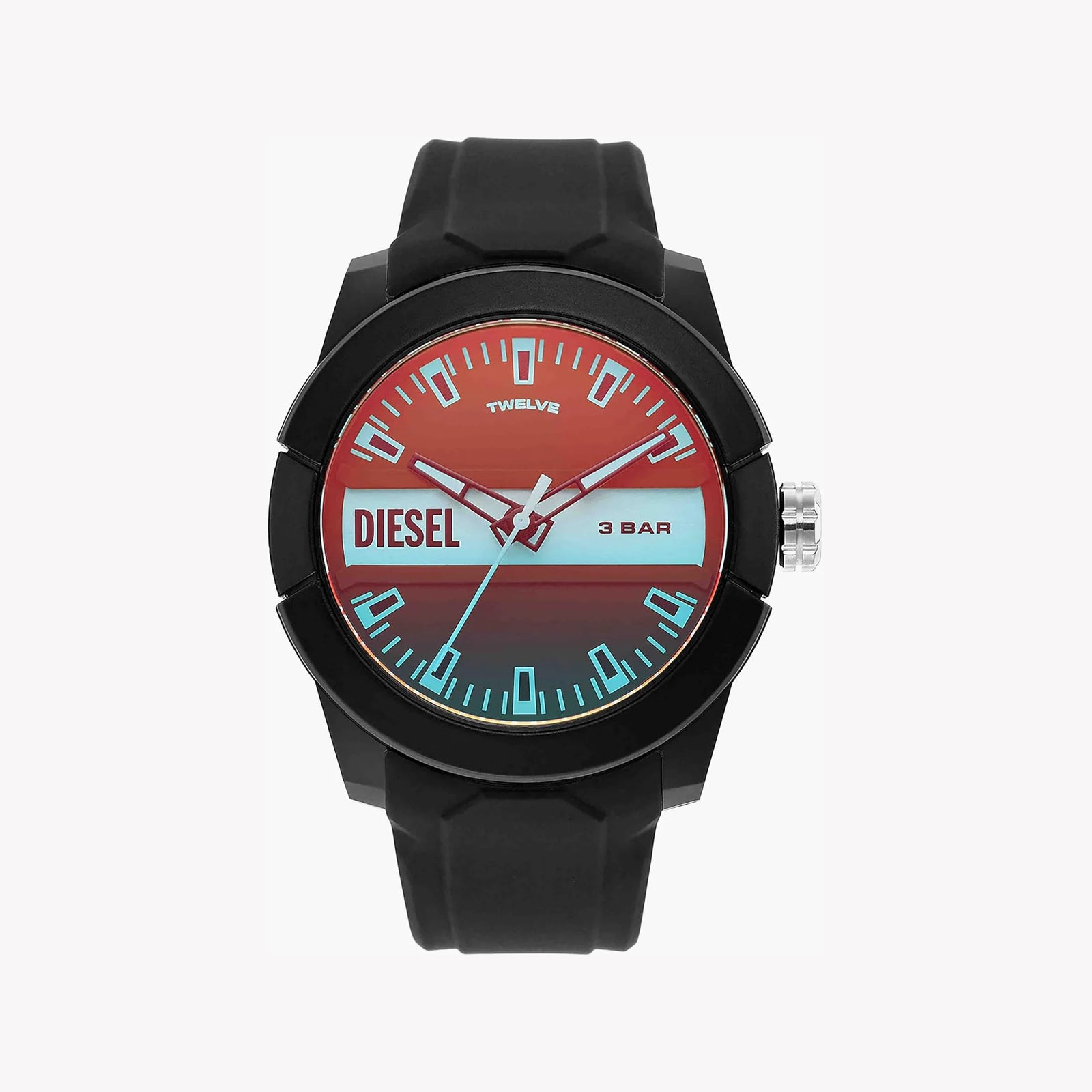 Diesel Men's Black Silicone Watch, Black Dial | Dz1982 by i-watch