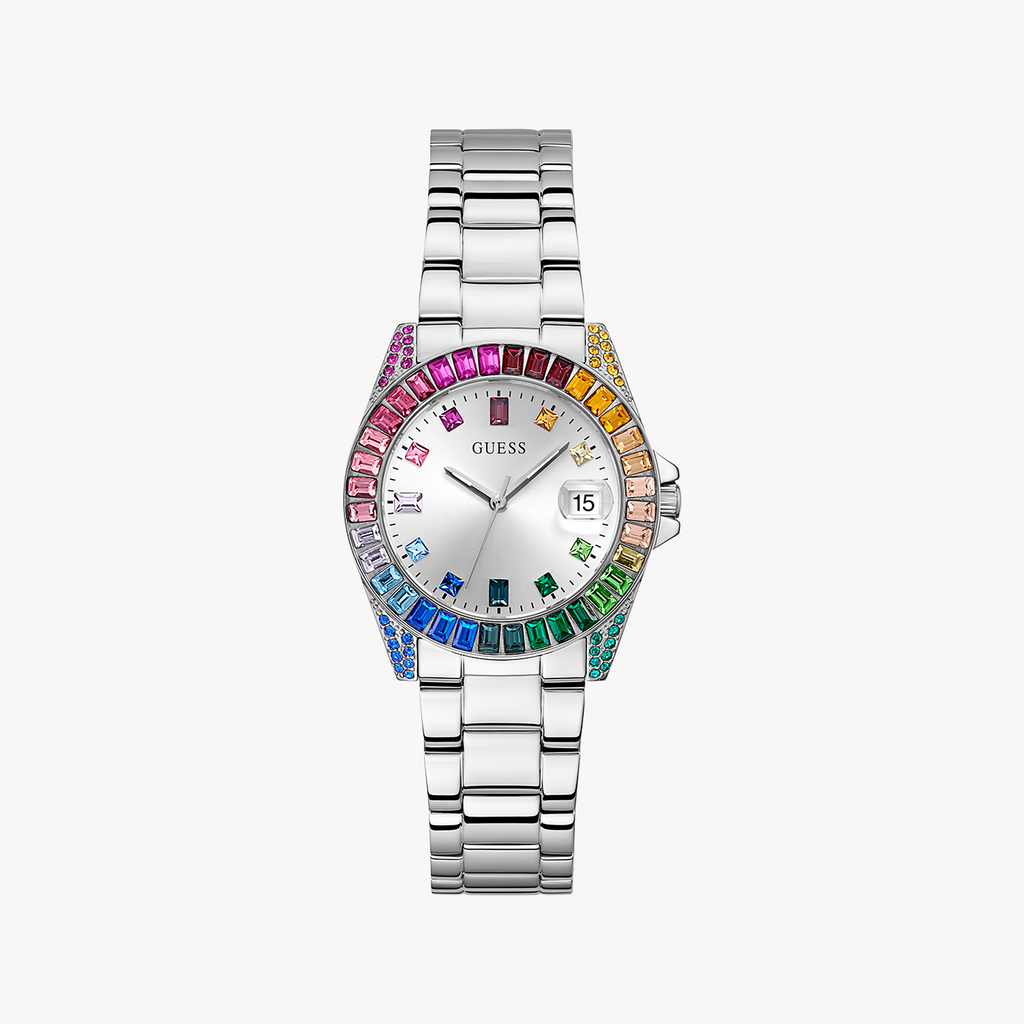 GUESS GW0475L4 RADIANT CHARM - VIBRANT WOMEN'S WATCH WITH MULTICOLOR CASE & SILVER DIAL