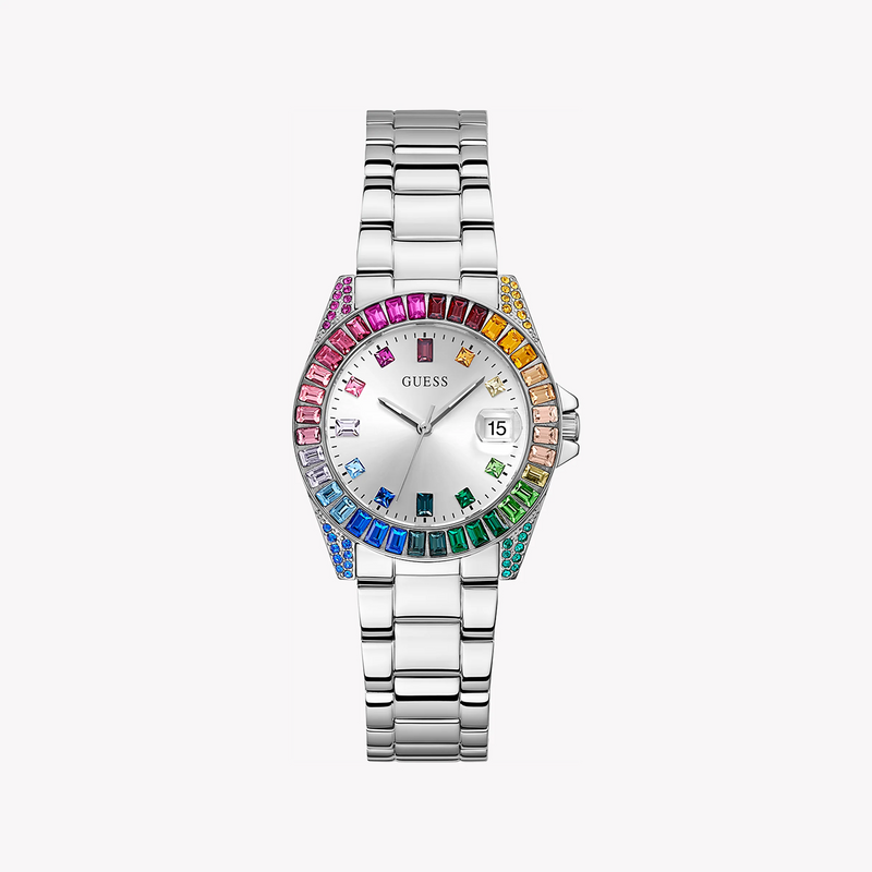 Guess Women's Multicolor Stainless Steel Watch, Silver Dial | Gw0475l4 by i-watch