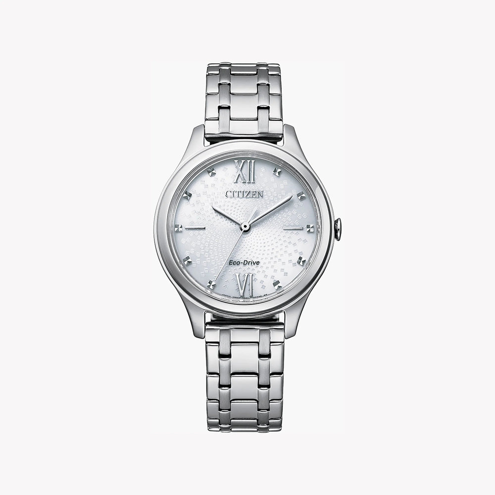 Citizen Women's Silver Watch, White Dial | Em0500-73a by i-watch