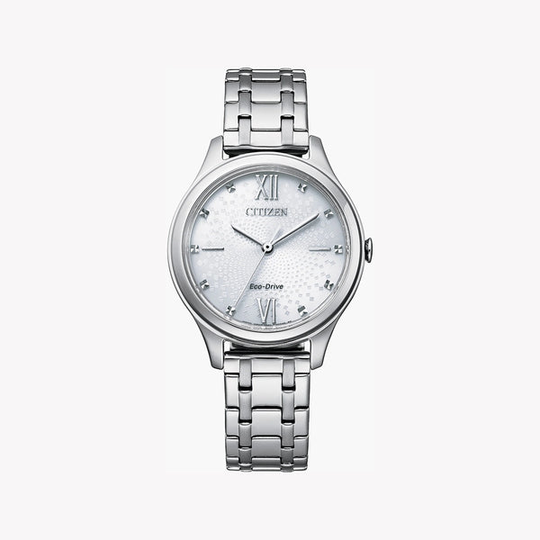 Citizen Women's Silver Watch, White Dial | Em0500-73a by i-watch