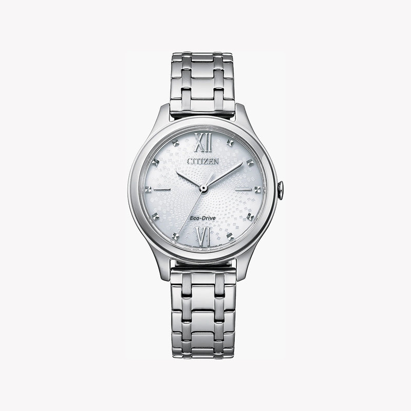Citizen Women's Silver Watch, White Dial | Em0500-73a by i-watch