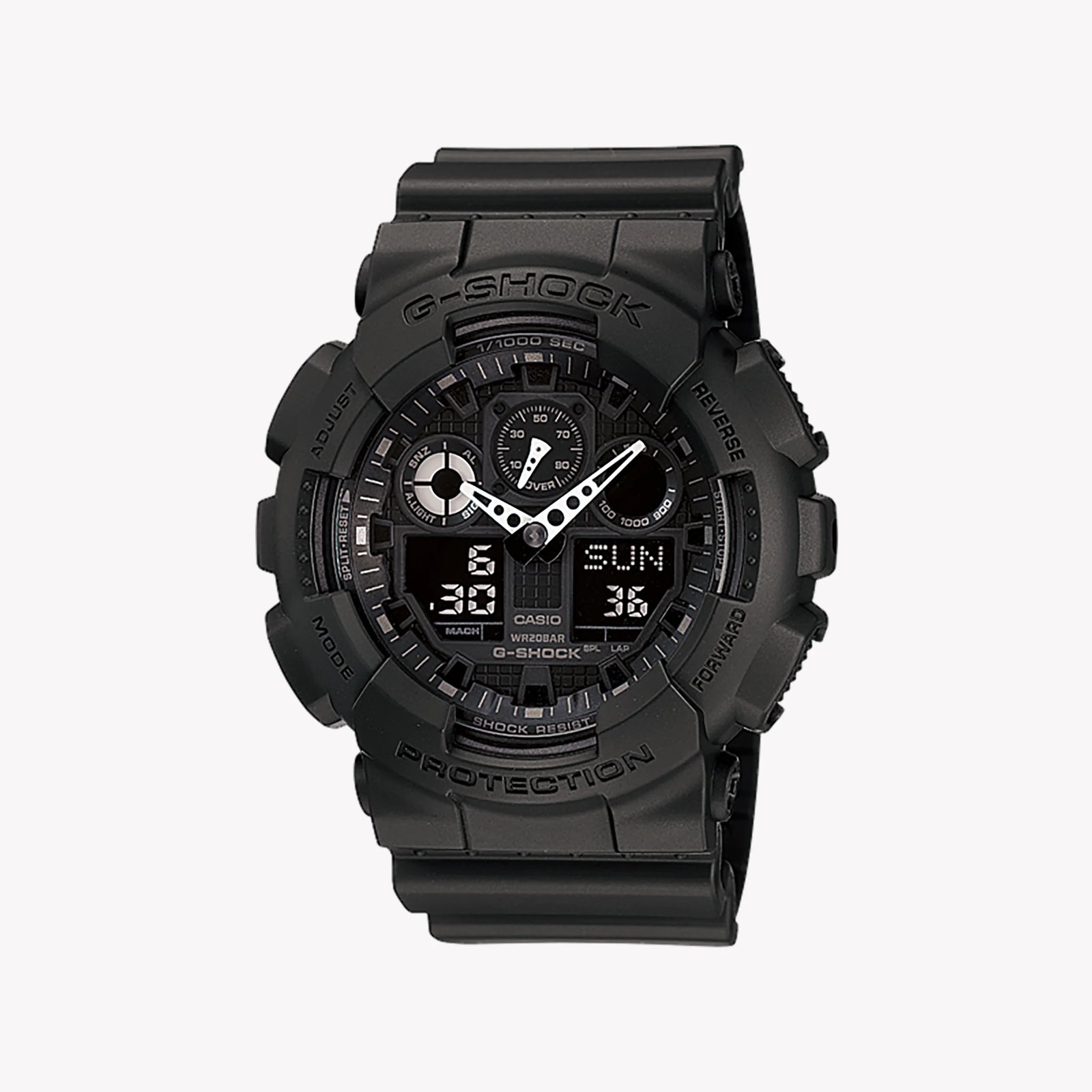 CASIO G-SHOCK GA-100-1A1ER BOLD ADVENTURER - MEN'S BLACK RESIN DYNAMIC TIMEPIECE