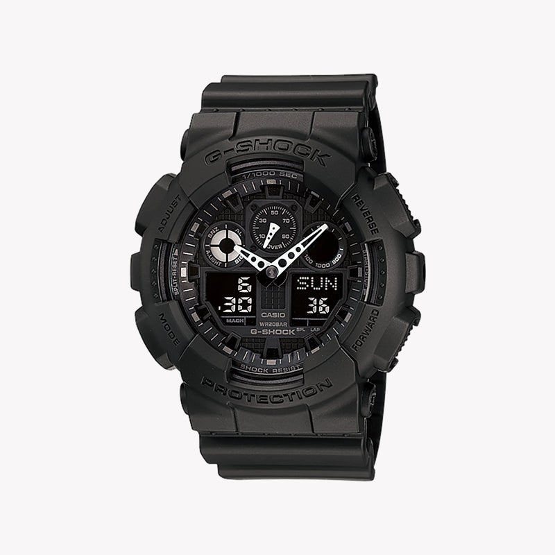 CASIO G-SHOCK GA-100-1A1ER BOLD ADVENTURER - MEN'S BLACK RESIN DYNAMIC TIMEPIECE