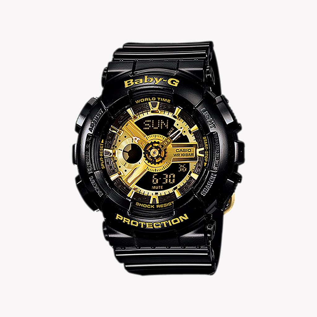CASIO BABY-G BA-110-1ADR SPORTY ELEGANCE - RUGGED STYLE UNISEX WATCH with black resin band and digital dial