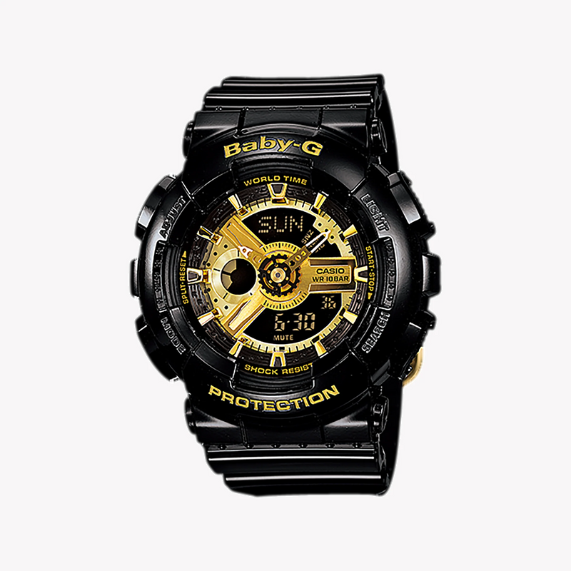 Baby-G Women's Black Resin Watch, Digital Dial | Ba-110-1adr by i-watch