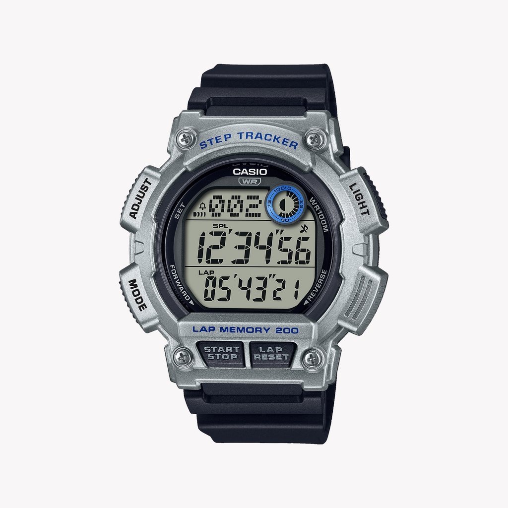 CASIO WS-2100H-1A2VDF ADVENTURE TIME - MENS SPORTY RESIN WATCH WITH STEP TRACKER & 100M WATER RESISTANCE