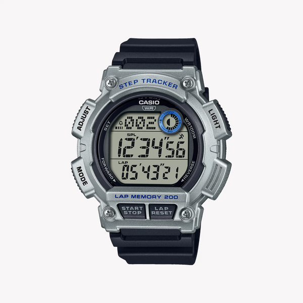Casio Men's Black Resin Watch, Silver Case | Ws-2100h-1a2vdf by i-watch