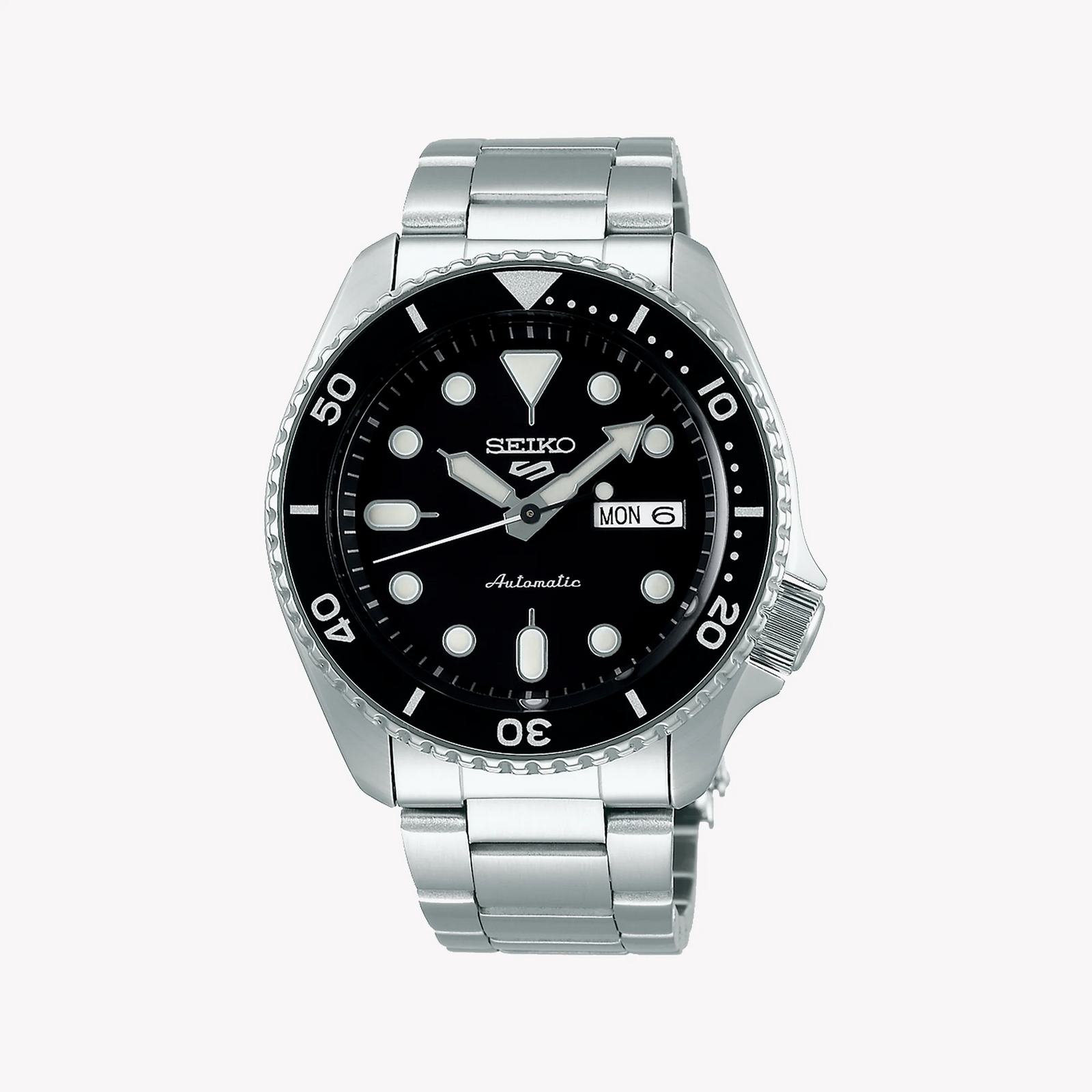 Seiko Men's Black Stainless Steel Watch, Silver Band | Srpd55k1 by i-watch