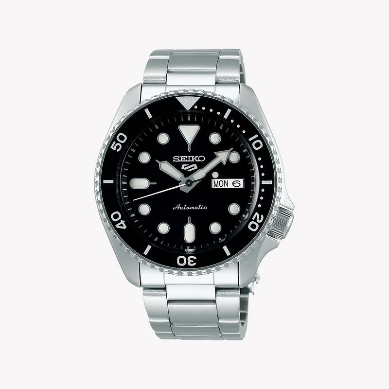 Seiko Men's Black Stainless Steel Watch, Silver Band | Srpd55k1 by i-watch