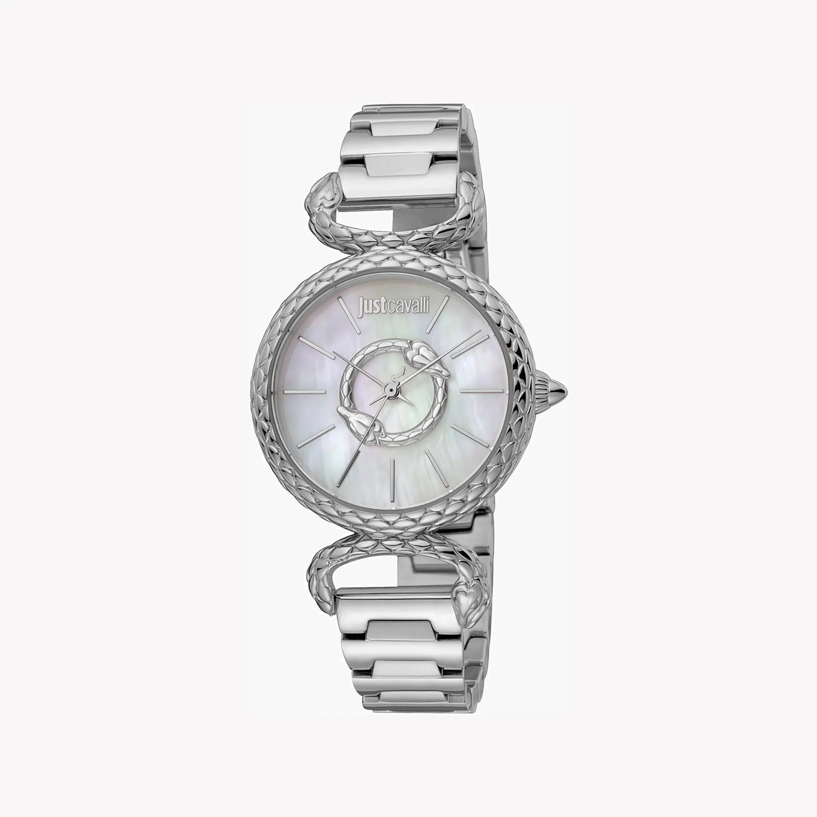 Just Cavalli Women's Silver Watch, White Mother Of Pearls | Jc1l148m0045 by i-watch
