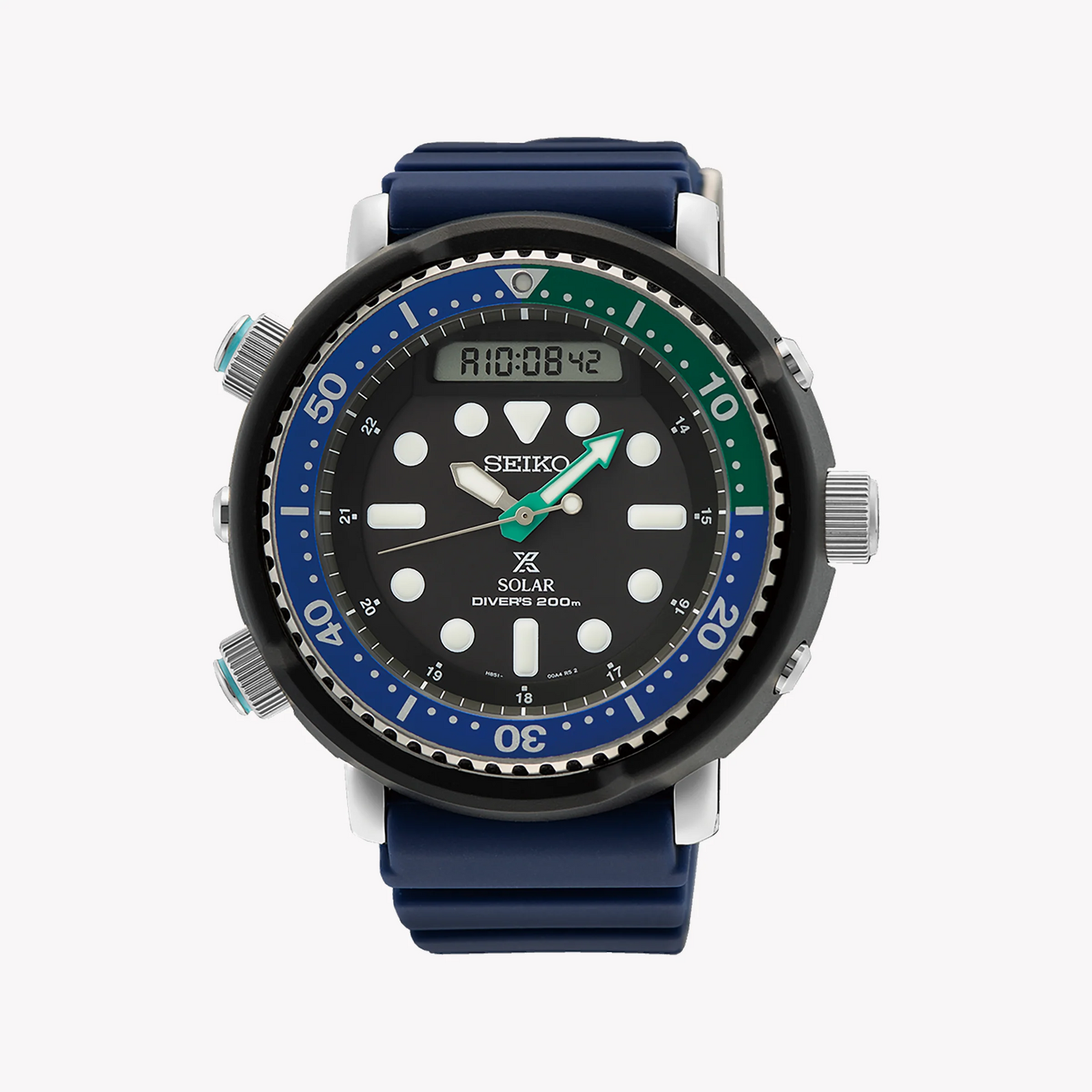 Seiko Men's Silver Stainless Steel, Dark Blue Silicone | Snj039p1 by i-watch