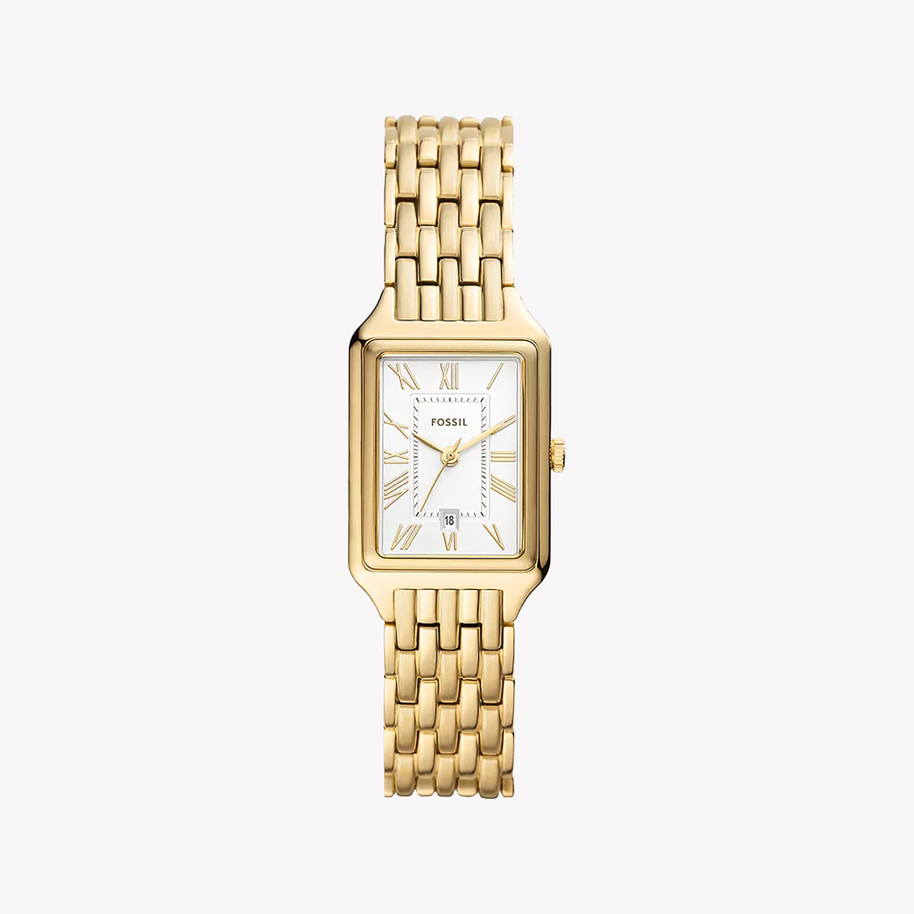 FOSSIL ES5220 TIMELESS ELEGANCE - LUXURY GOLD WOMEN'S WATCH WITH SILVER DIAL