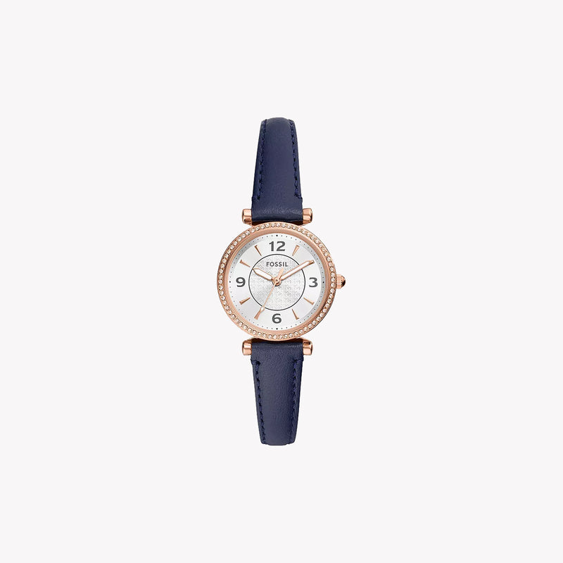 Fossil Women's Blue Leather Watch, Silver Dial | Es5295 by i-watch