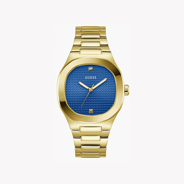 Guess Unisex Gold Watch, Blue Dial | Gw0662g2 by i-watch