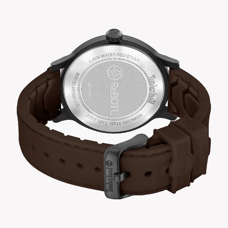 Timberland Men's Black Stainless Steel Watch, Brown Dial | Tdwgm0029507 by i-watch