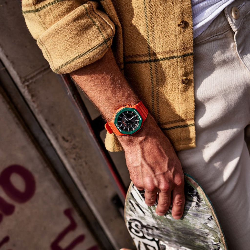 CASIO G-SHOCK GA-2110SC-4ADR - BOLD ORANGE ADVENTURE TIMEPIECE for Men-i-Watch-4