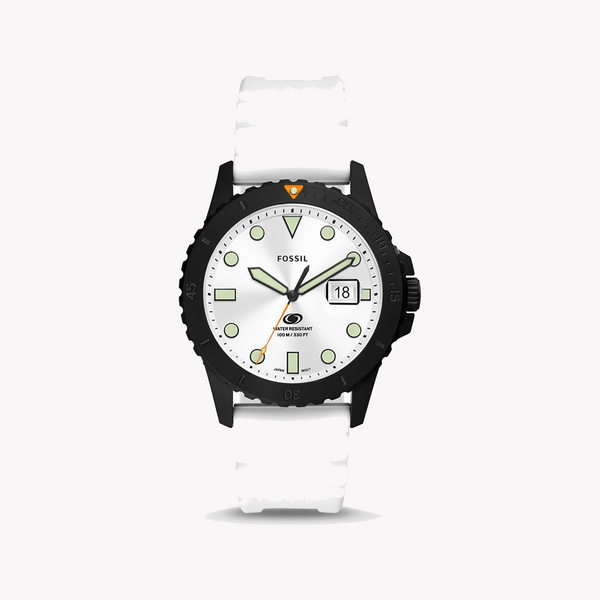 Fossil Men's White Silicone, Stainless Steel Case | Fs5999 by i-watch