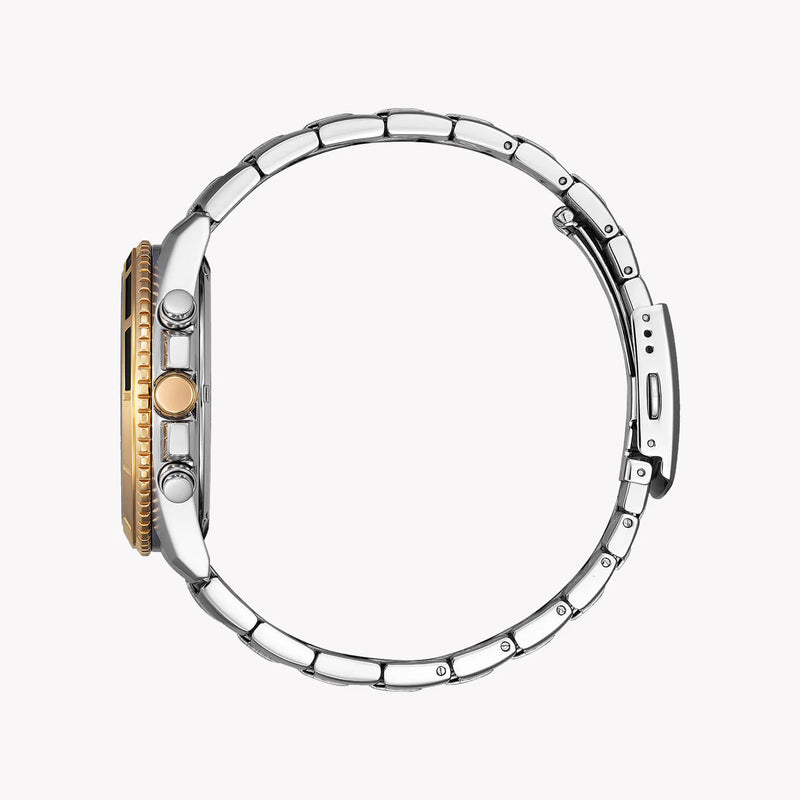 Citizen Men's Silver & Gold Watch, Gold Dial | An8204-59x by i-watch