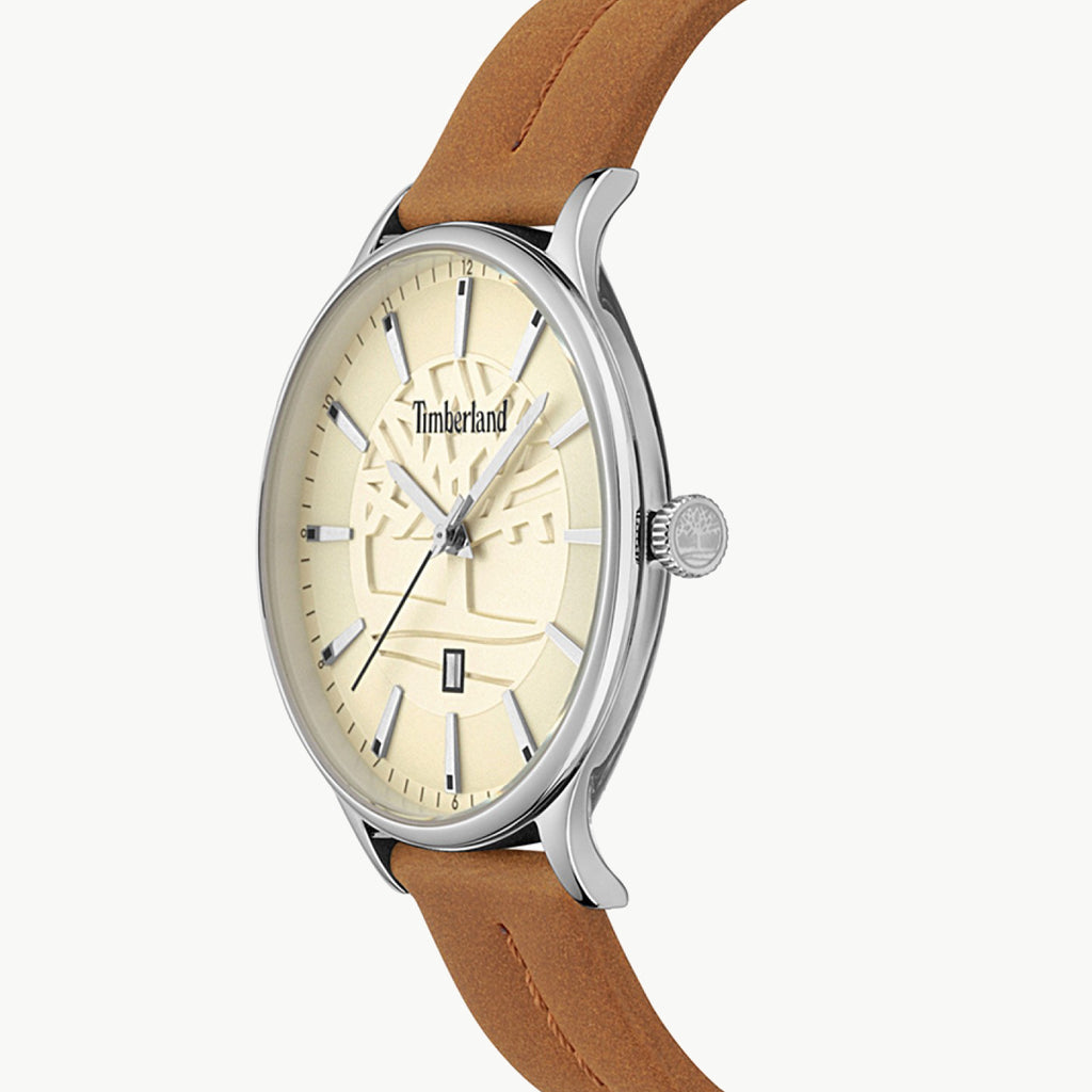 TIMBERLAND TBL15488JS07 RUGGED ELEGANCE - MEN'S STAINLESS STEEL & LEATHER WATCH-i-Watch-3
