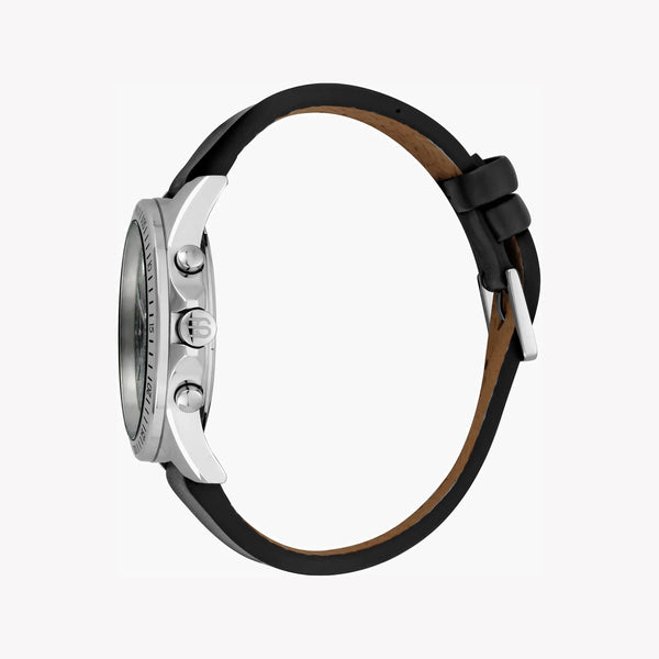 ESPRIT MEN'S TIMEPIECE - ELEGANT BLACK LEATHER & STAINLESS STEEL CLASSIC 44MM WATCH-i-Watch-2