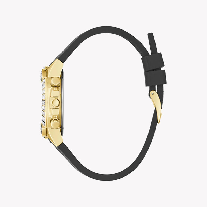 Guess Women's Gold Multicolor Watch, Black Leather | Gw0313l2 by i-watch